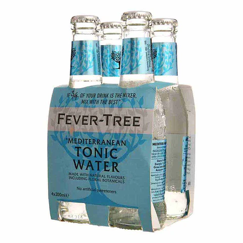 Agua Tónica Fever Tree Mediterránea 200 Ml X4 Unds