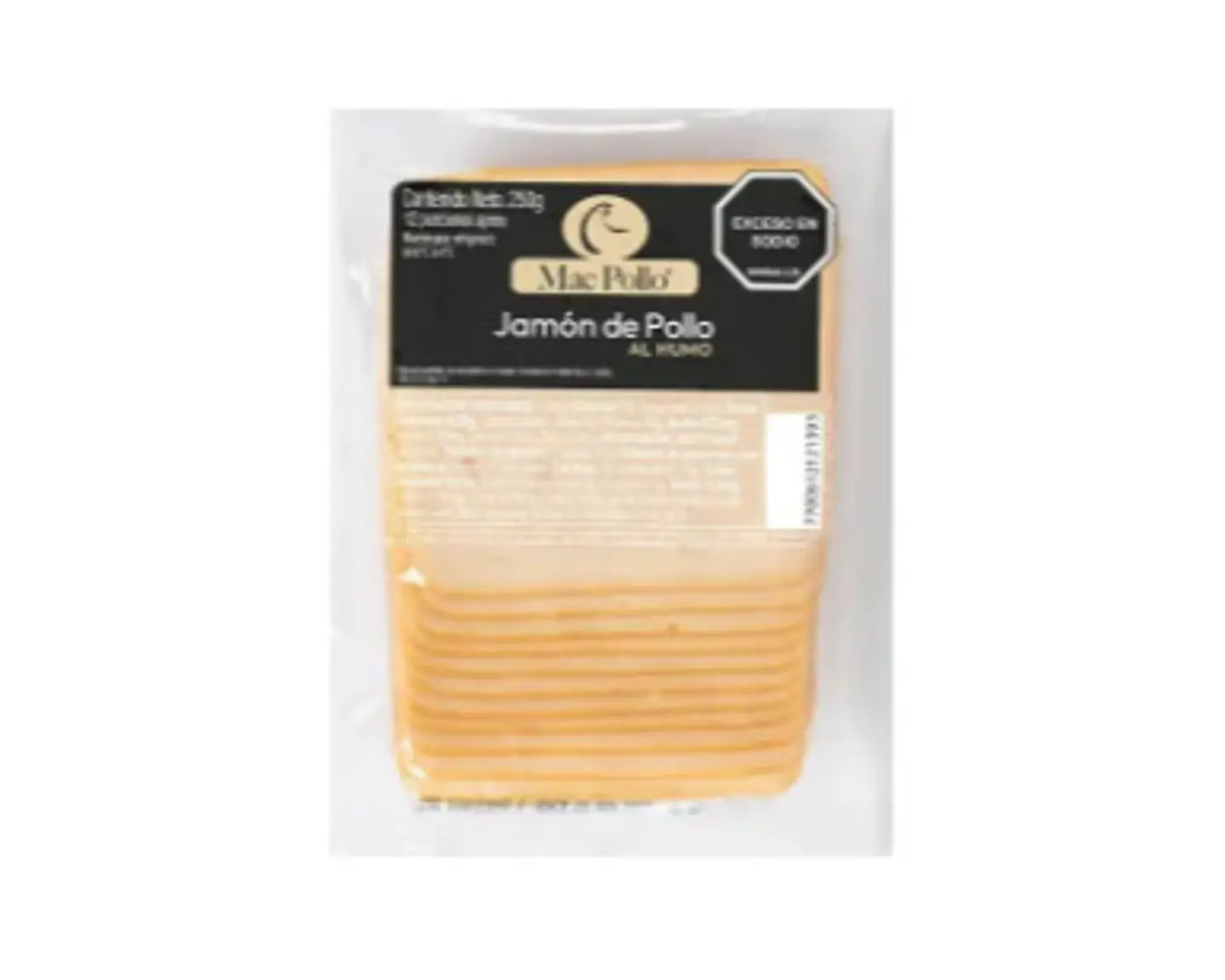 Mac Pollo Jamon de pollo al humo (250 grs) 1