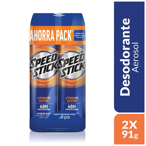 Desodorante Speed Stick Hombre Xtreme Ultra Spray 91grs 2 Unds