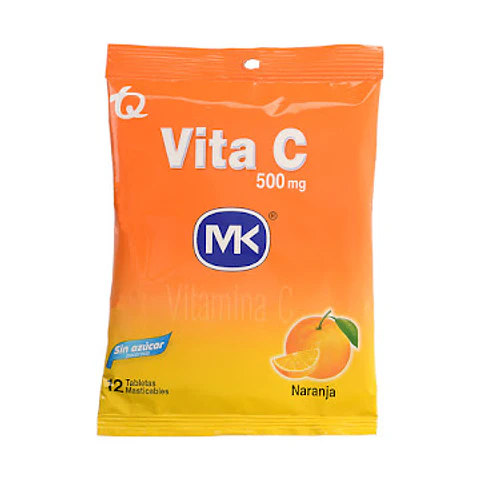Vita C Mk 500 Mg Naranja Sobre 12 Tabletas