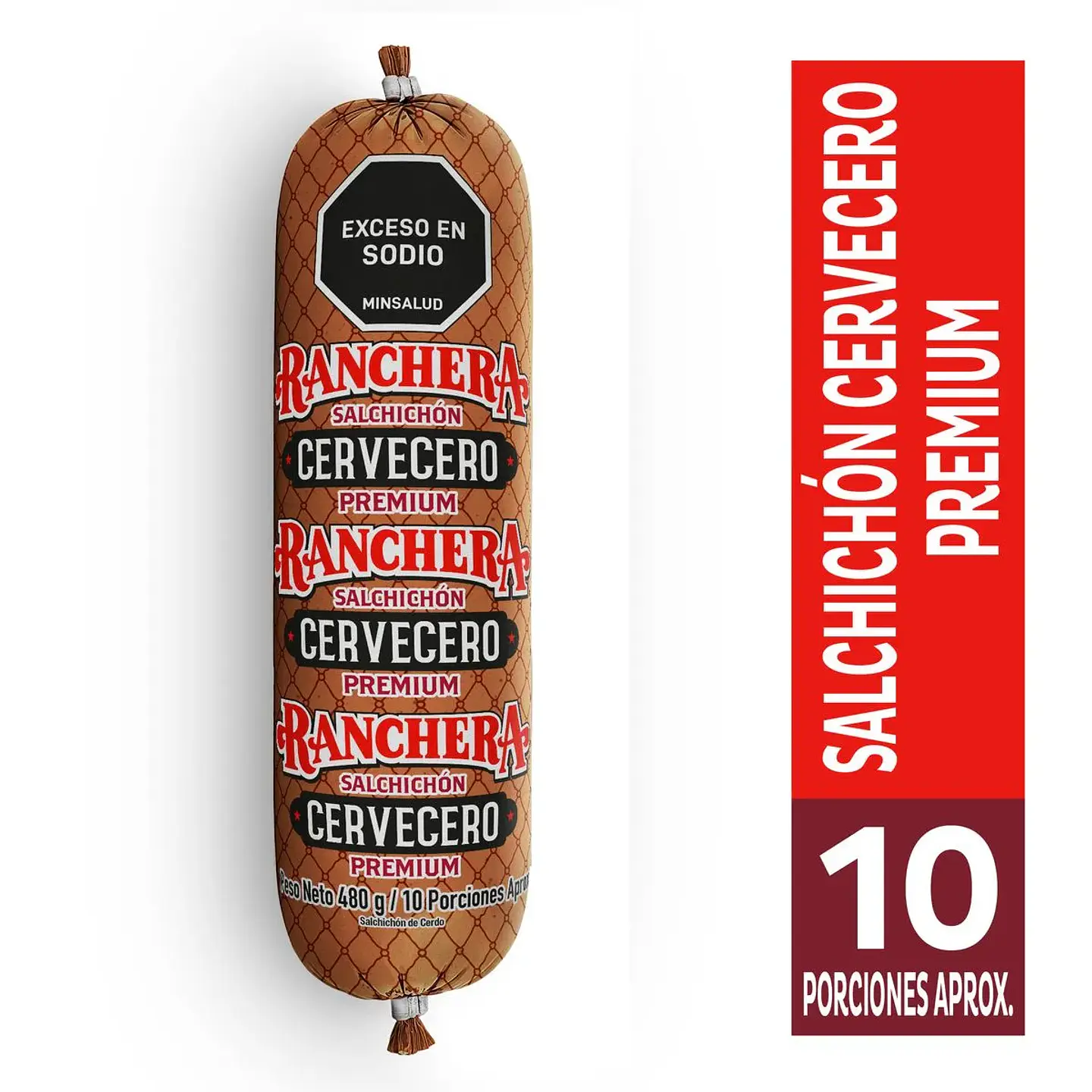 Salchichón Ranchera Cervecero Premium 480 grs 1