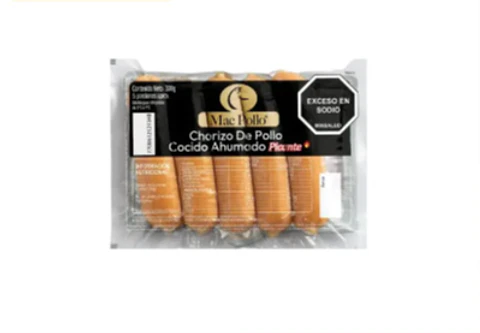 Mac Pollo Chorizo ahumado picante (300 grs 5 unds)