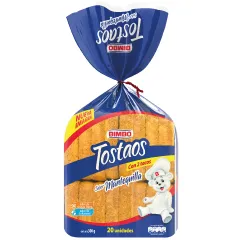 Tostada Bimbo Mantequilla 2 Tacos 300 grs x 20 Unds