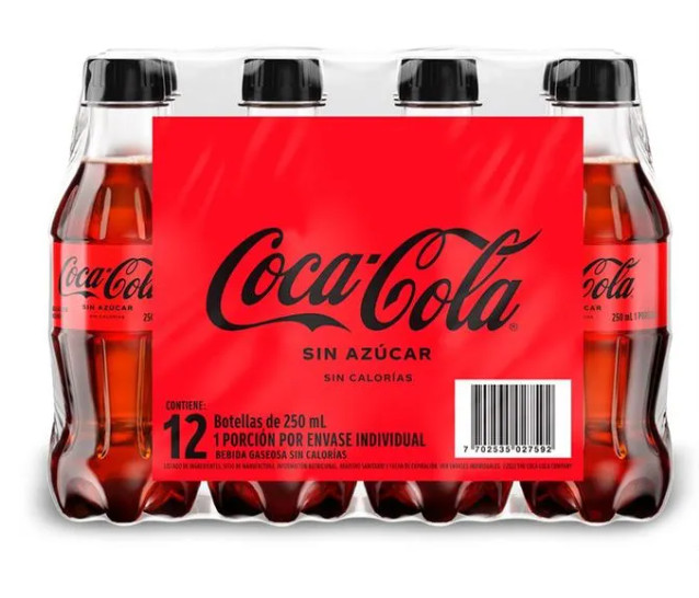 Coca Cola Cero x 12 (250 Ml)