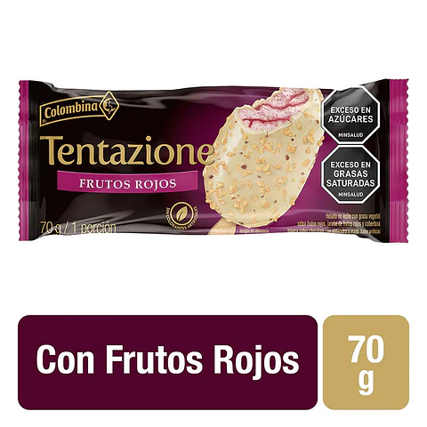 Paleta Colombina Tentazione Crema Frutos Rojos 70 grs