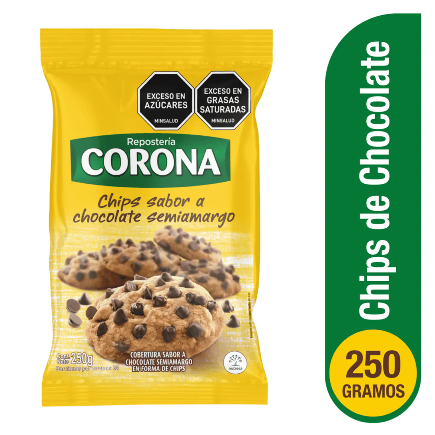 Corona chips chocolate 250 grs 1