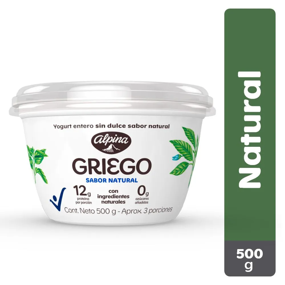 Yogurt Alpina Griego Natural 500 grs