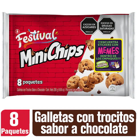 Galletas festival MINICHIPS x 8 280 grs