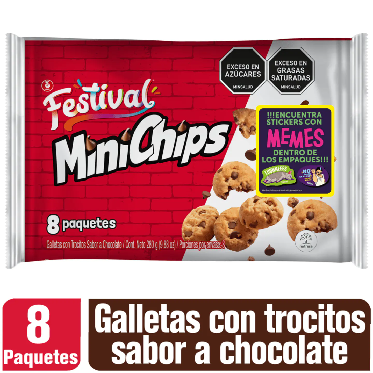 Galletas festival MINICHIPS x 8 280 grs 1