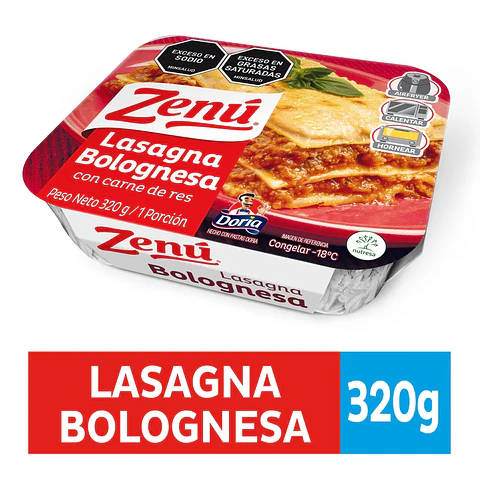 Lasagna Zenú Bolognesa 320 grs