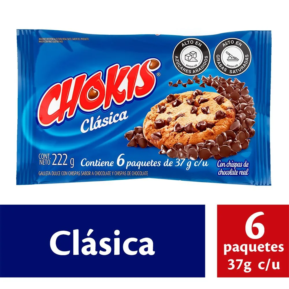 Galleta Chokis Chispas x 6 222 grs
