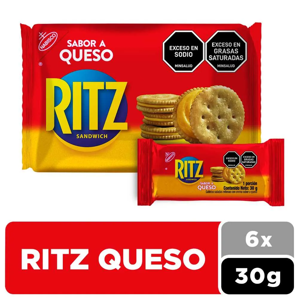 Galleta Ritz con Queso x 6 30 grs