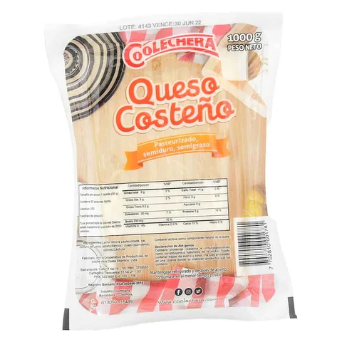 Queso Coolechera Costeño 1 Kg