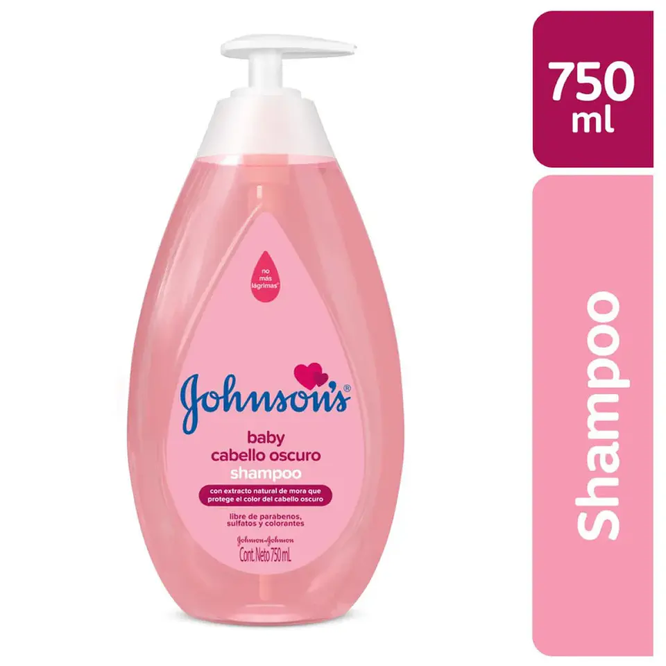 Shampoo Bebé Johnson's Cabello Oscuro 750 Ml 1