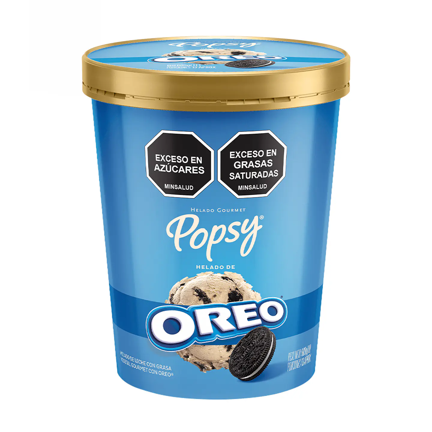 Helado Popsy Oreo Gourmet 600 grs 1