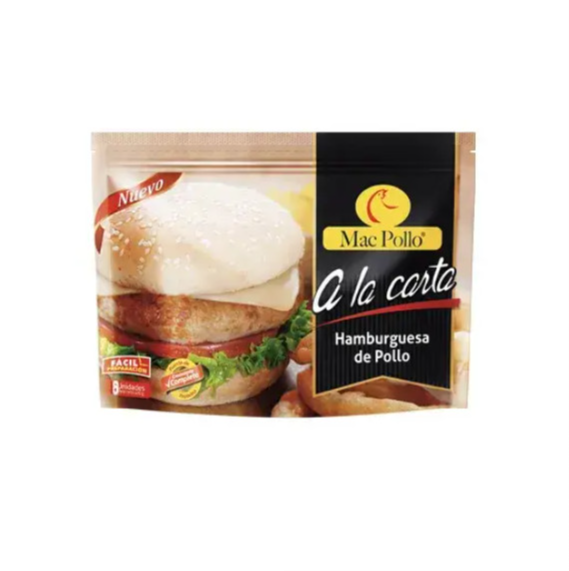Mac Pollo Hamburguesa Marinada pollo (125 grs x 8 unds)