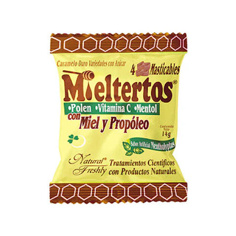Mieltertos Masticable Natural Freshly Paquete 4 Pastillas