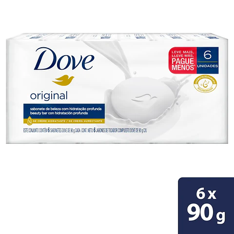  Dove Jabón Barra Original 90 G X6 Unds
