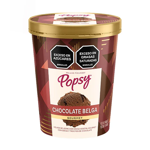 Helado Popsy Chocolate Belga Gourmet 600 grs