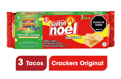 Galleta soda Noel 3 tacos 