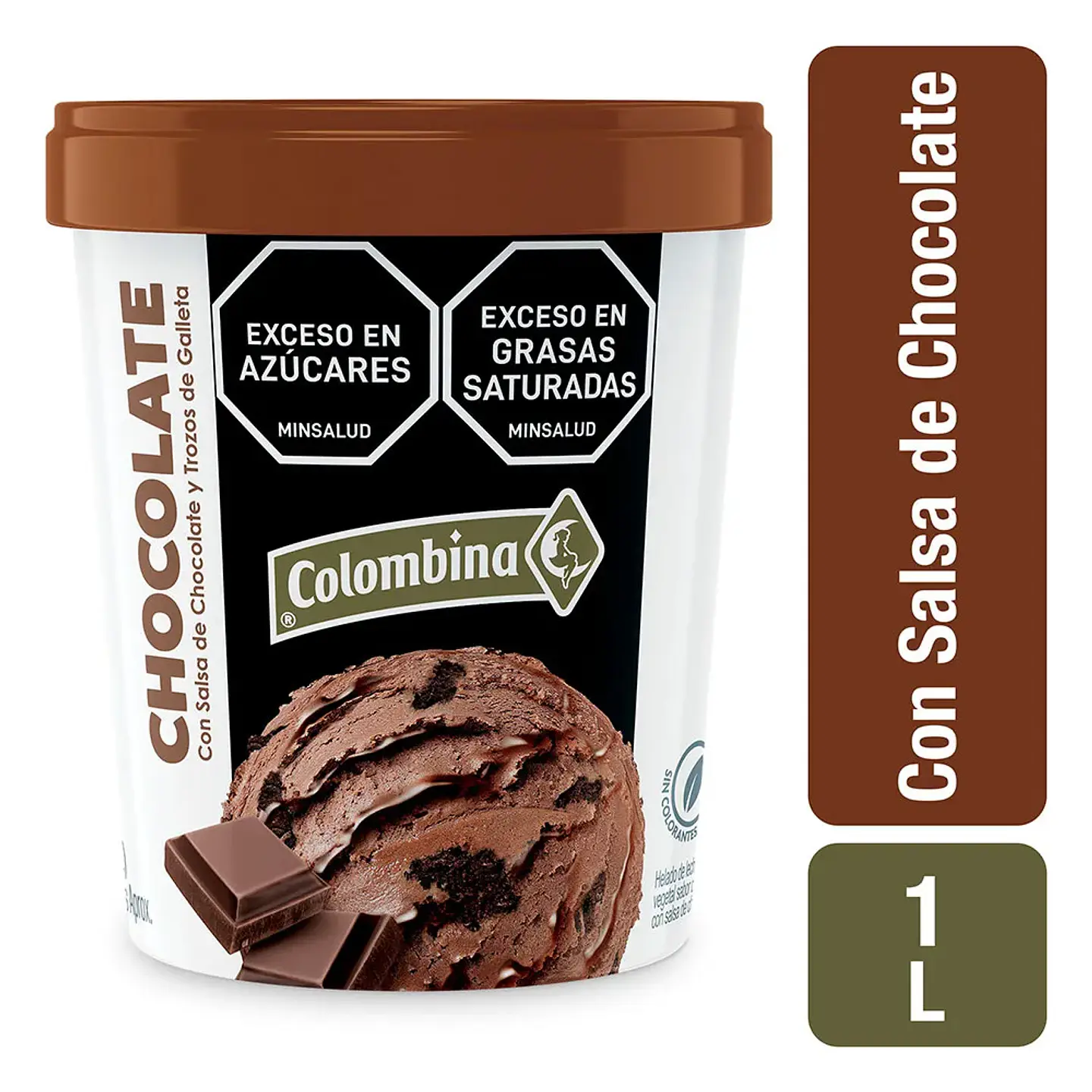 Helado colombina Chocolate 1 Lt 1