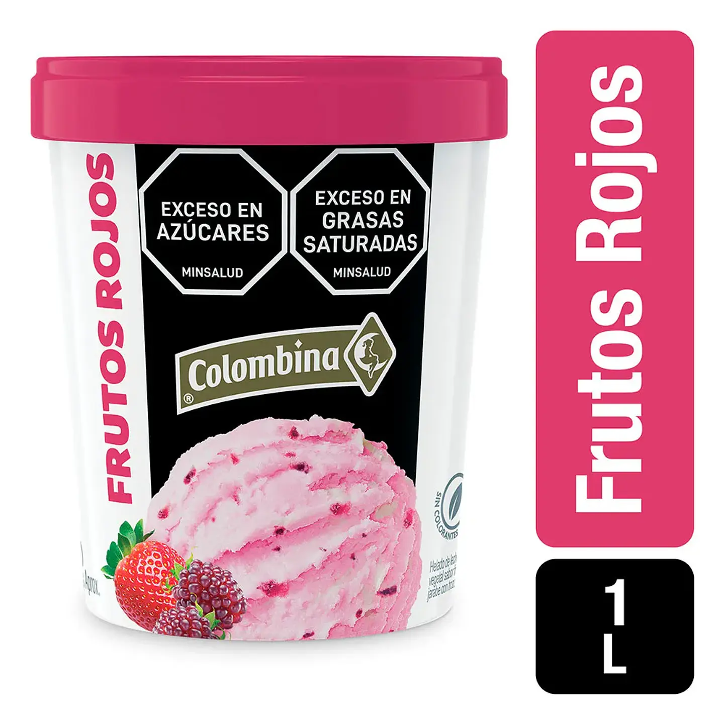 Helado colombina Frutos Rojos 1 Lt 1