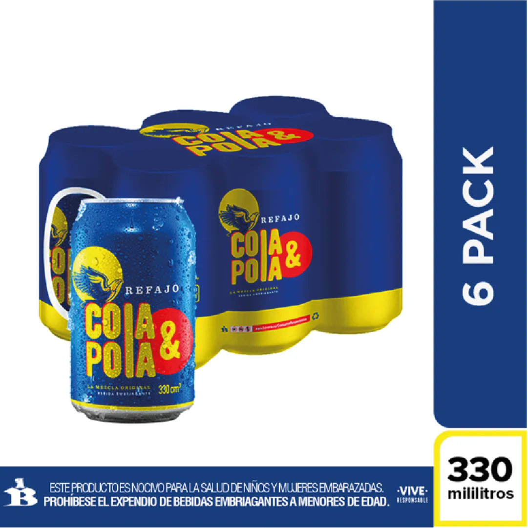 Refajo Cola & Pola Lata 330 Ml x 6 Unds