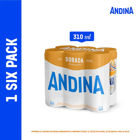 Cerveza Andina Lata 310 Ml X6 Unds