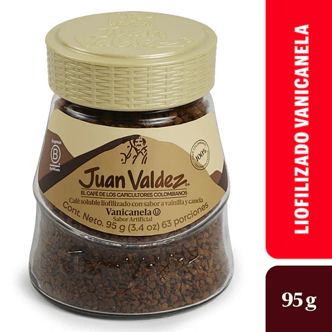 Café Juan Valdez Liofilizado Vanicanela 95 G