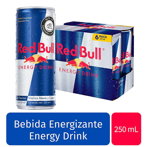 Red Bull Bebida Energizante 6 Unids