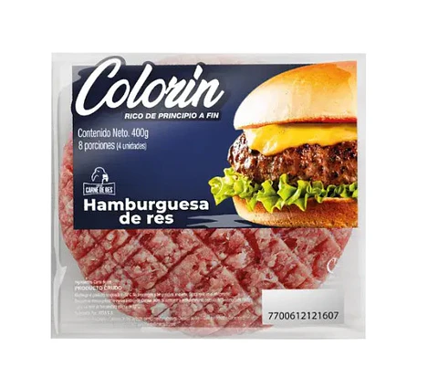 Mac Pollo Hamburguesa de res (400 grs 4 unds)