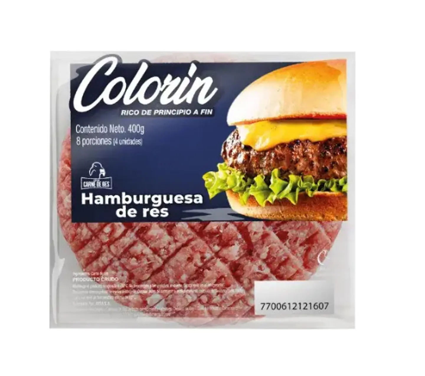 Mac Pollo Hamburguesa de res (400 grs 4 unds) 1