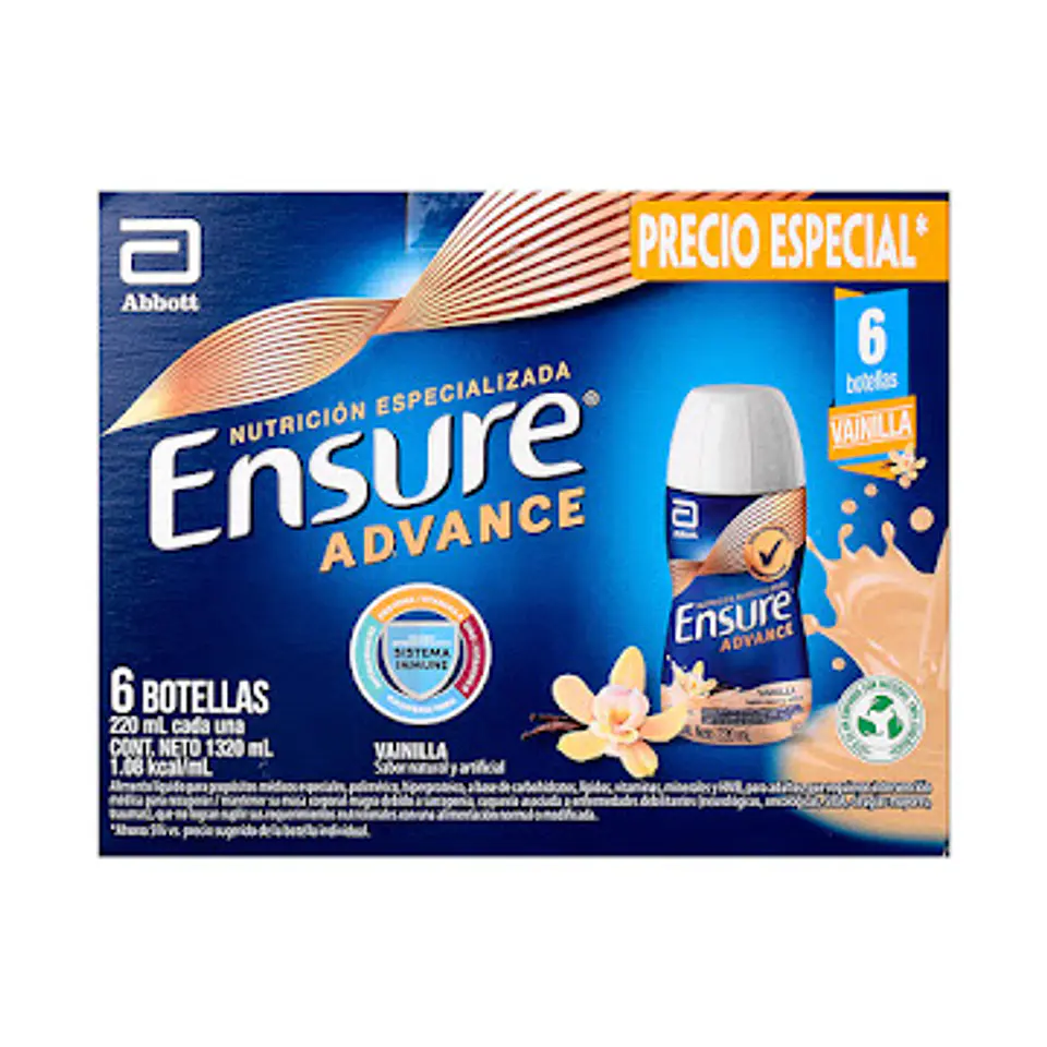 Ensure Advance Rpb Sabor Vainilla 220 Ml 6 Und 1