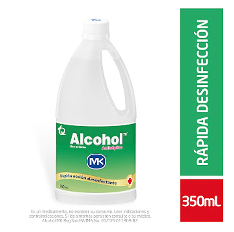 Alcohol Mk Antiséptico Uso Externo 350 Ml