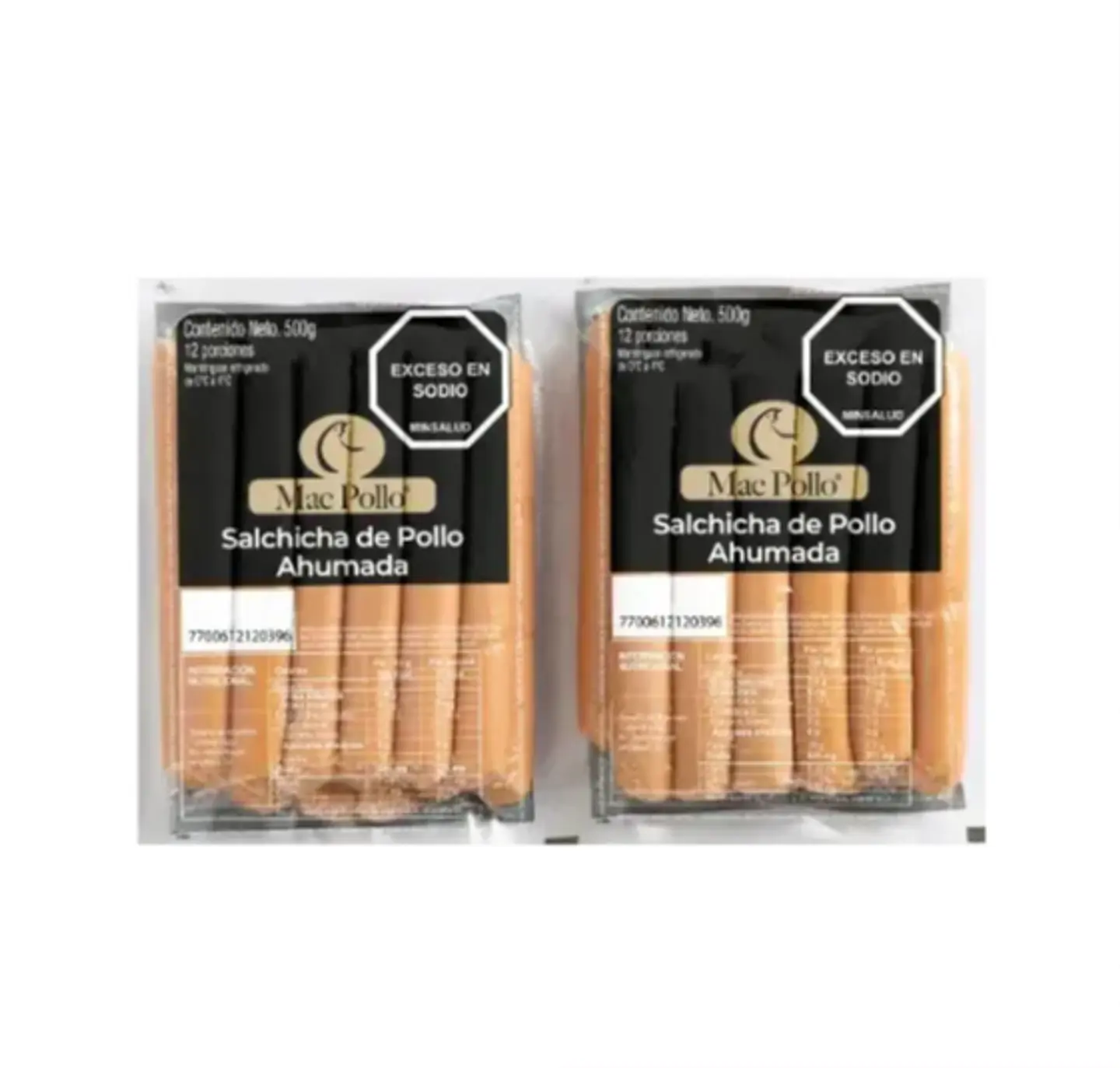 Mac Pollo Salchicha ahumada clásica ( 1 kg 24 unds) 1