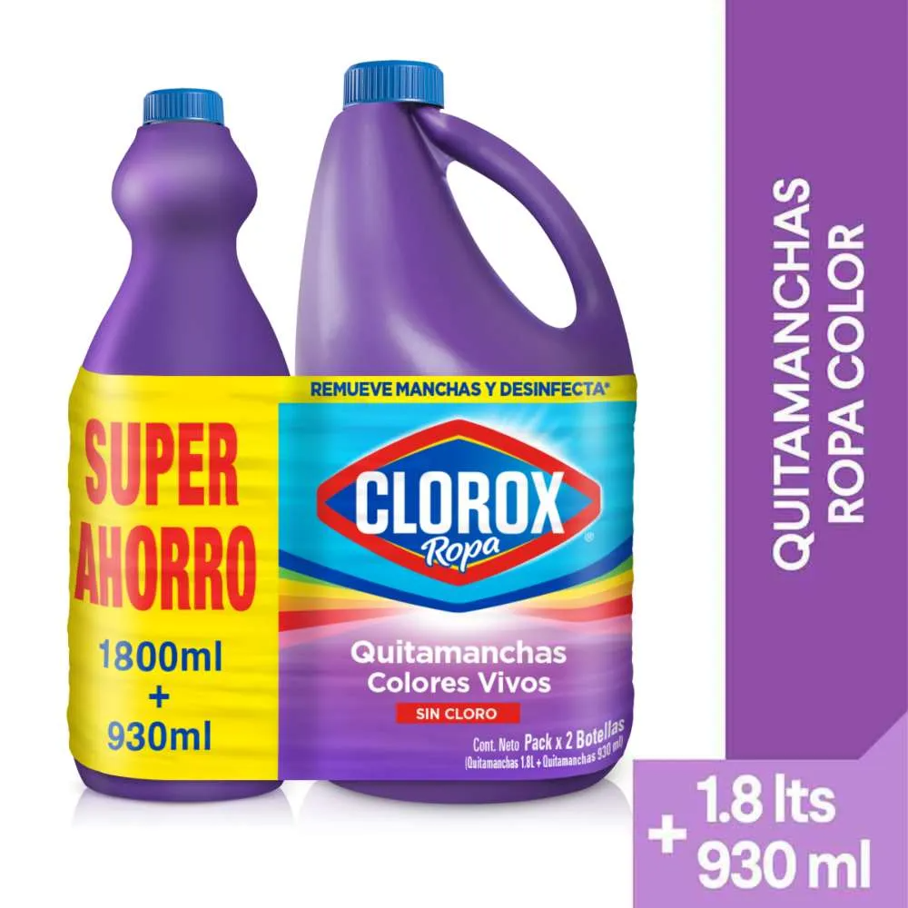 Clorox Colores Vivos 1800 Ml + Colores Vivos 930 Ml