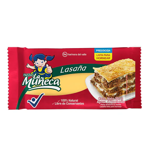 Pasta La Muñeca Lasaña 200 grs