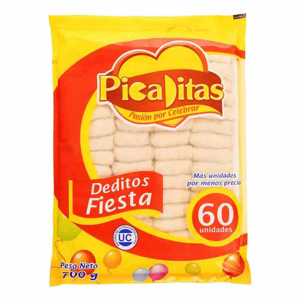 Deditos Picaditas Fiesta 700 grs x 60 Unds