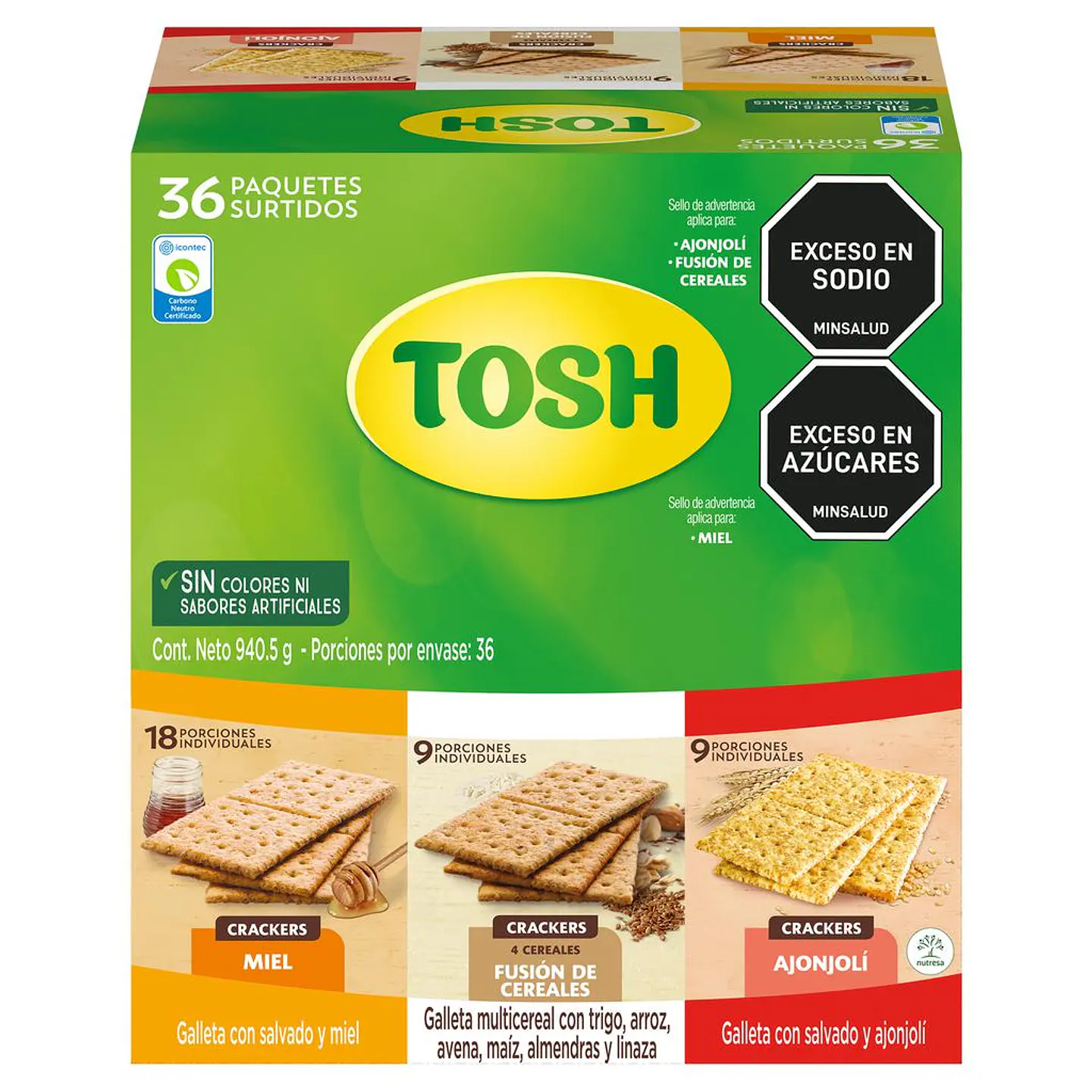 Galletas Tosh surtidas 36 unids 1