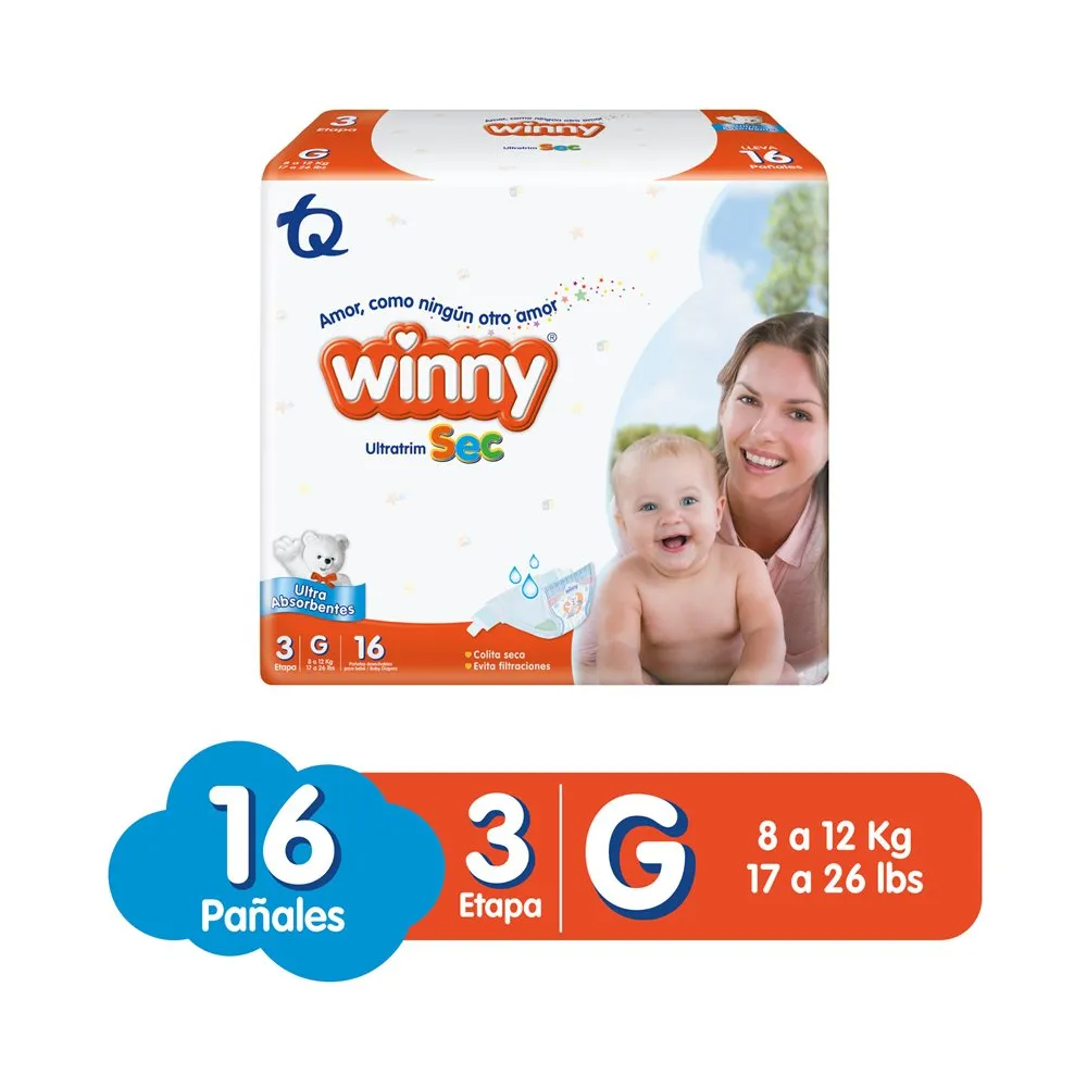 Pañal Winny Sec Etapa 3 16 Unds