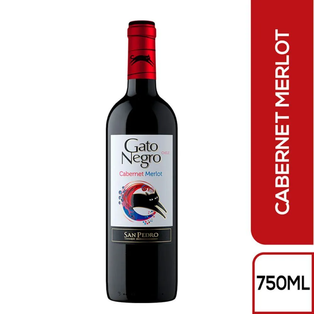 Vino Tinto Gato Negro Cabernet Merlot 750 Ml