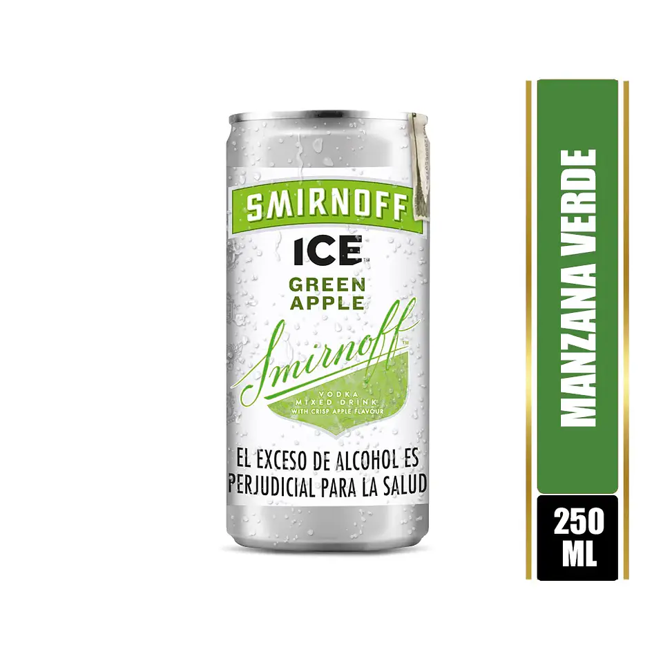 Vodka Smirnoff Ice Green Apple 250 Ml 1