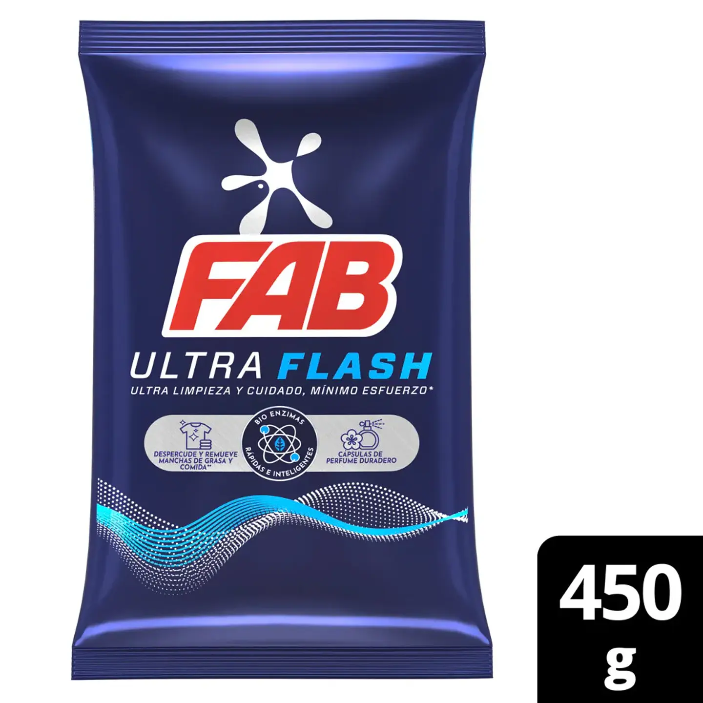 Detergente Polvo Fab Ultra flash 450 grs 1