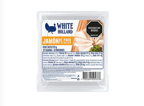 Jamon de pavo 225 grs