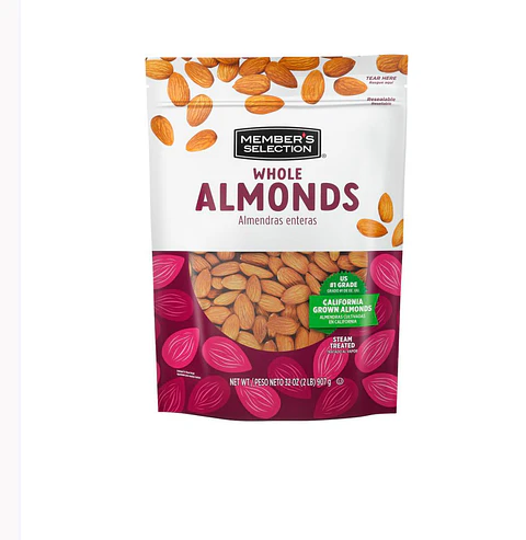 Member's Selection Almendras Enteras - Snack Saludable 907 g / 32 oz