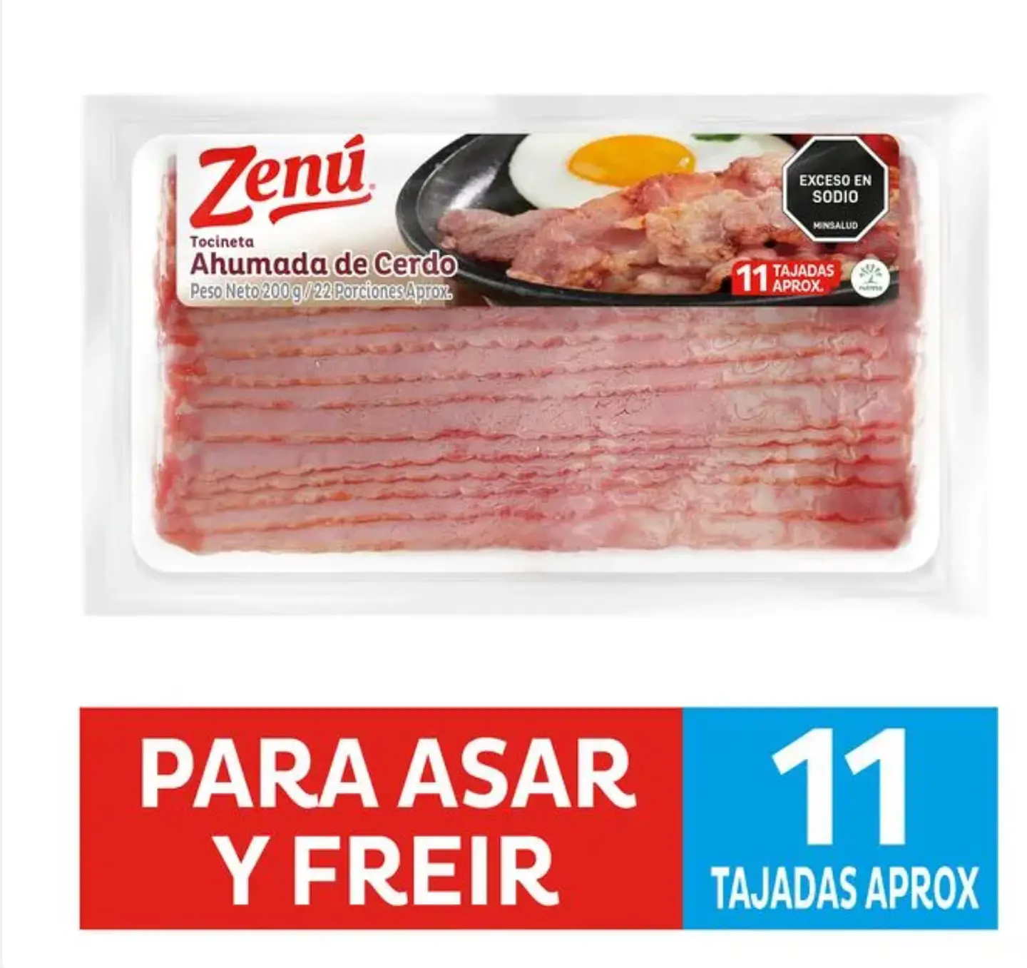 Tocineta Zenú Cerdo Ahumada 200 G X10 Unds 1