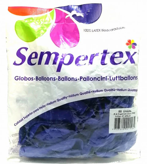 Sempertex x 50 Unid Azul Mate R12