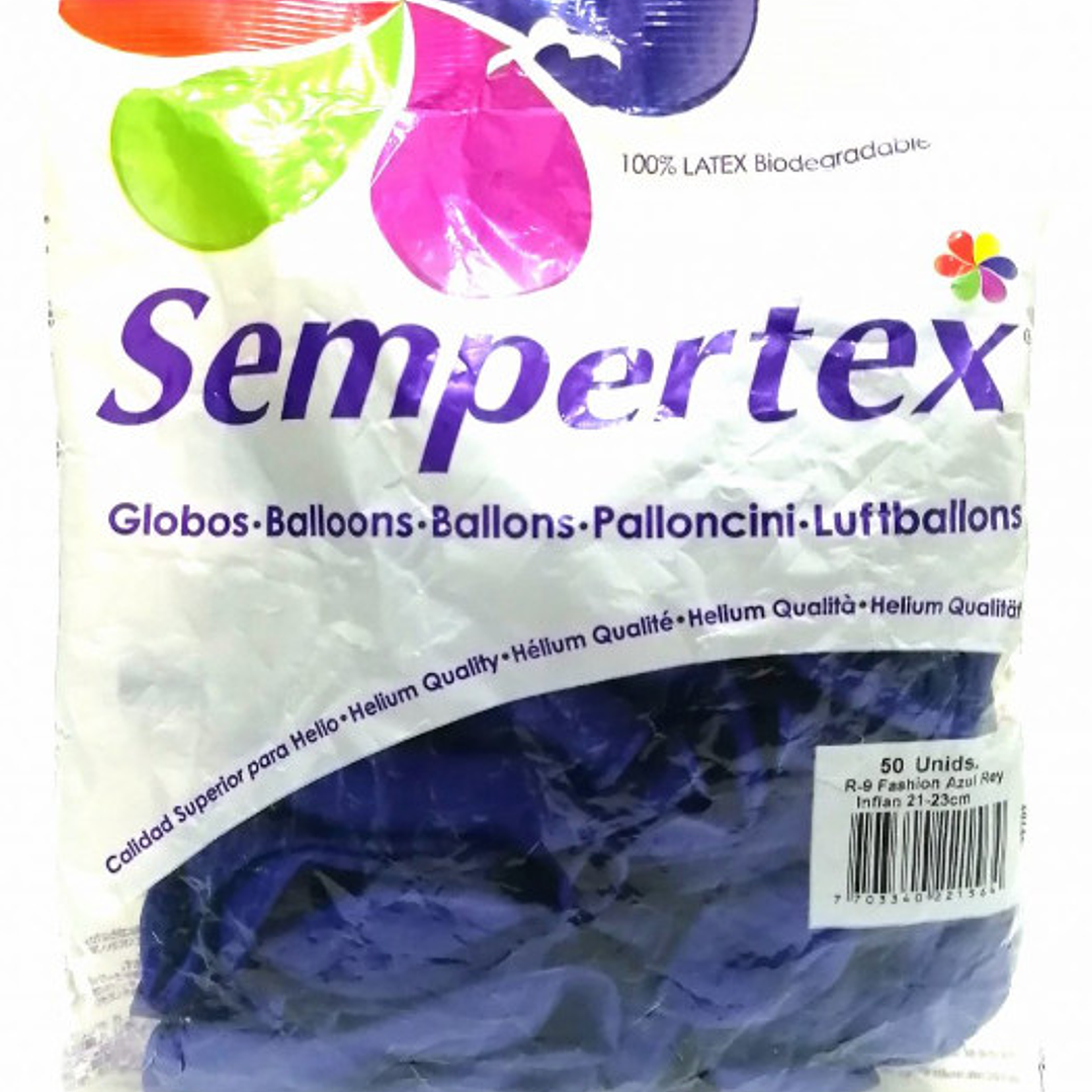 Sempertex x 50 Unid Azul Mate R12 1