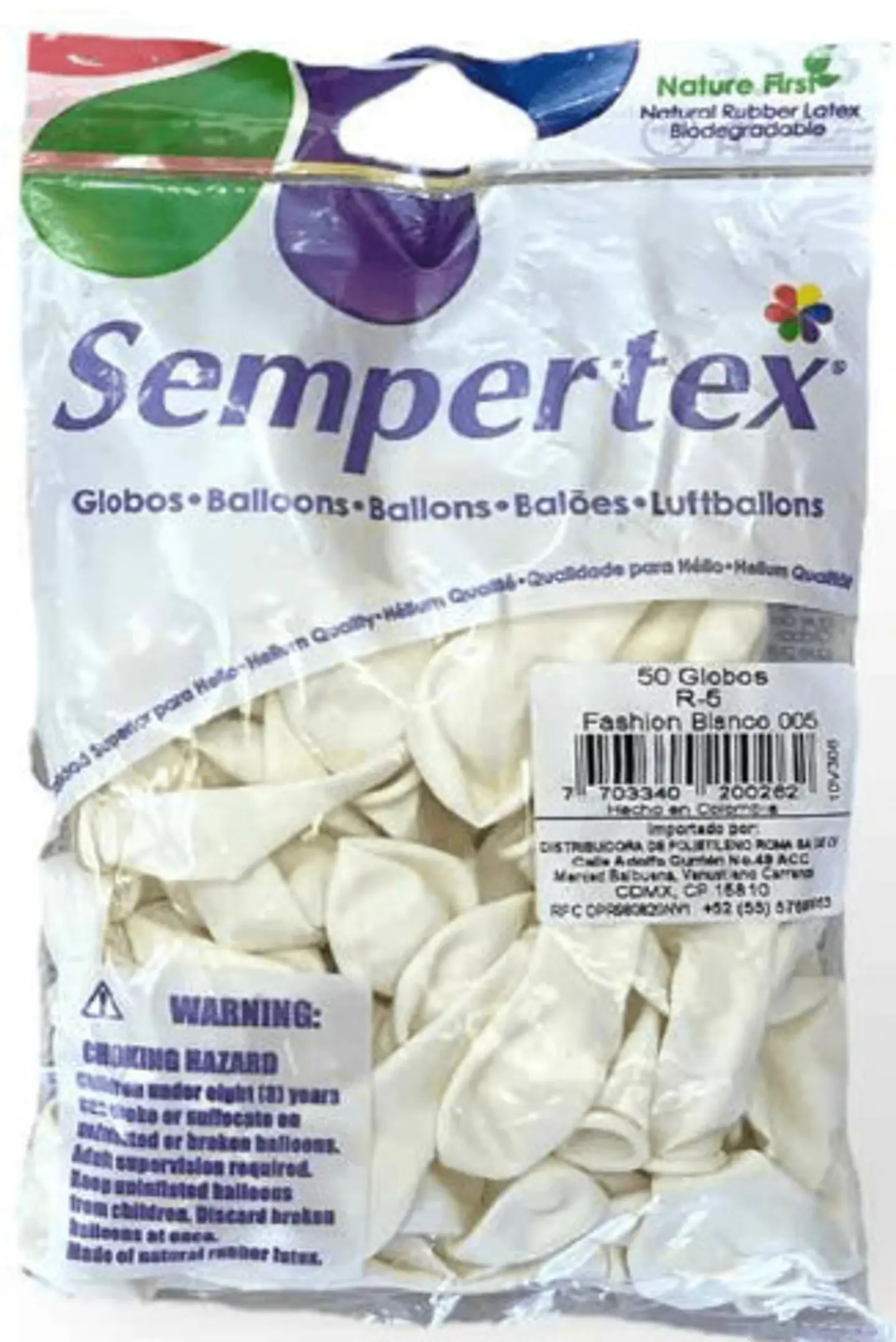 Sempertex x 50 unid Blanco Fashion R12 1