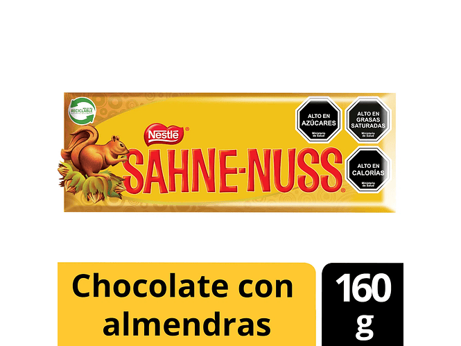 Chocolate Sahne Nuss Barra 160gr. 1